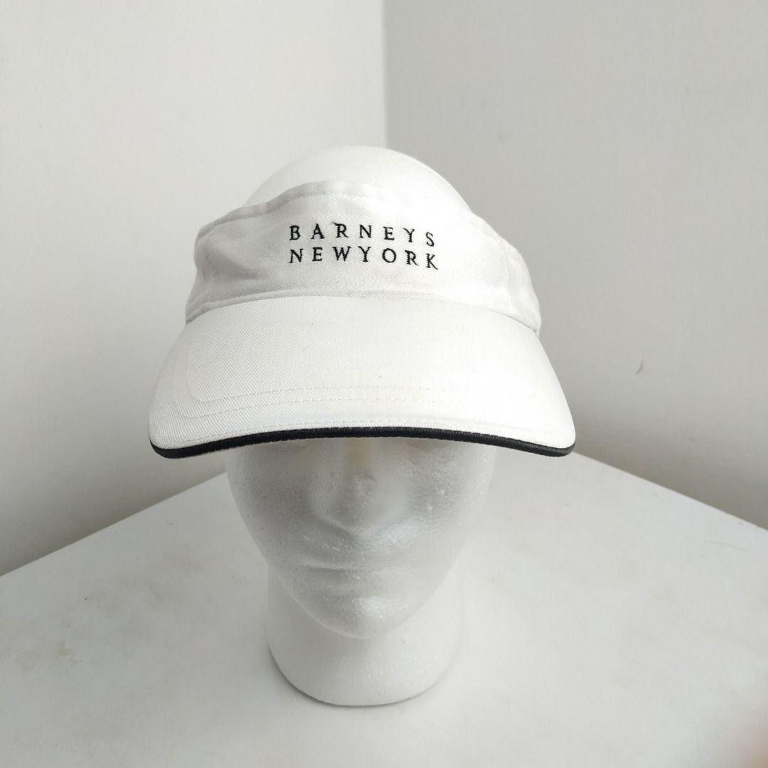 SALE BARNEY NEW YORK GOLF VINTAGE VTG HALF CAP TOPI HAT WHITE USA AMERICA SPORT DEPARTMENT STORE SHOPPING MALL