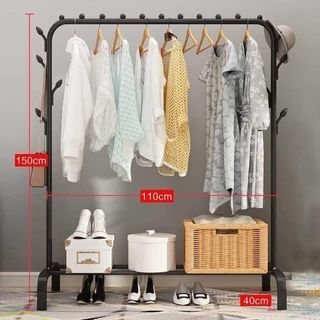 ￼ Single Pole Type Drying Rack Wardrobe Rack Hanger Hanging Clothes Shelf
RS 380