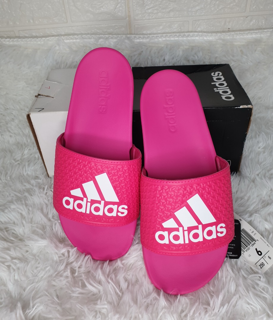 Adidas Adilette Comfort Plus Hot Pink Slides Women s Fashion
