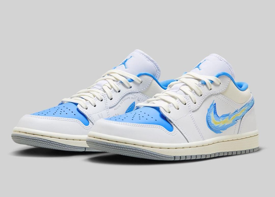 Nike Air Jordan 1 Low Se 'flame Swoosh - University Blue