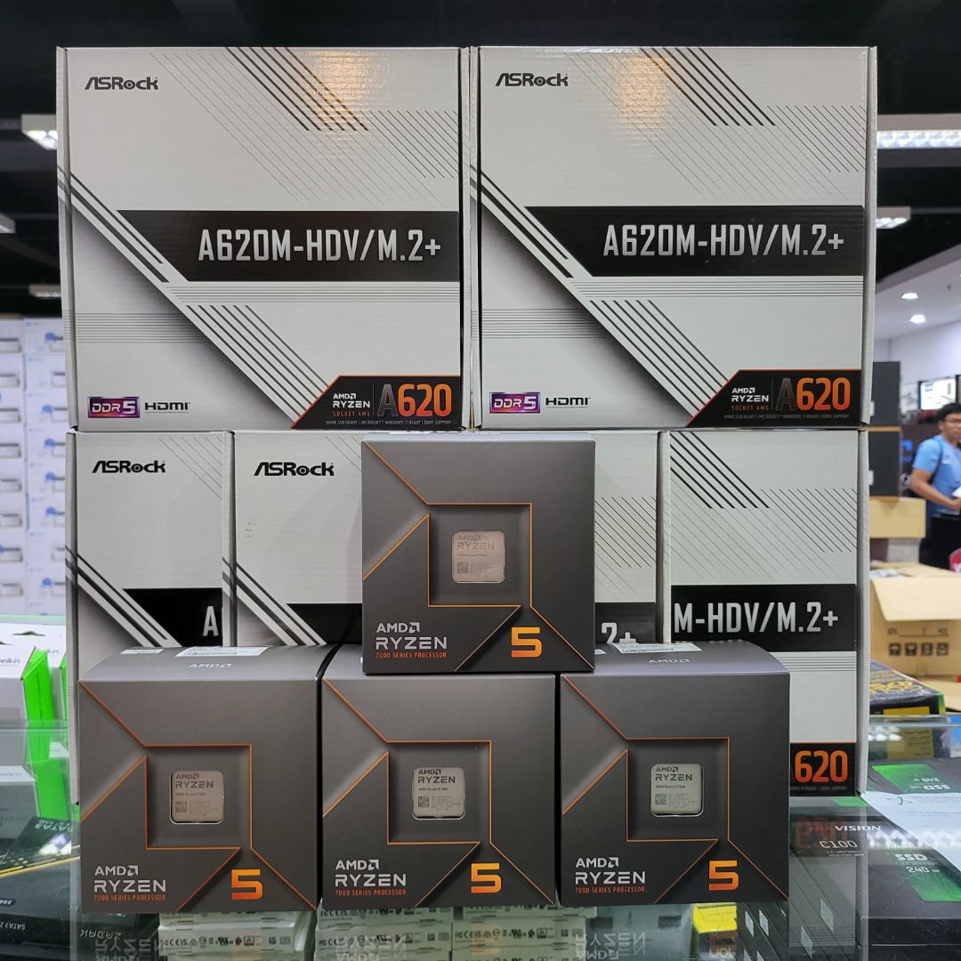 ASROCK A620M-HDV M.2+ D5 AM5 MAINBOARD, Computers & Tech, Parts