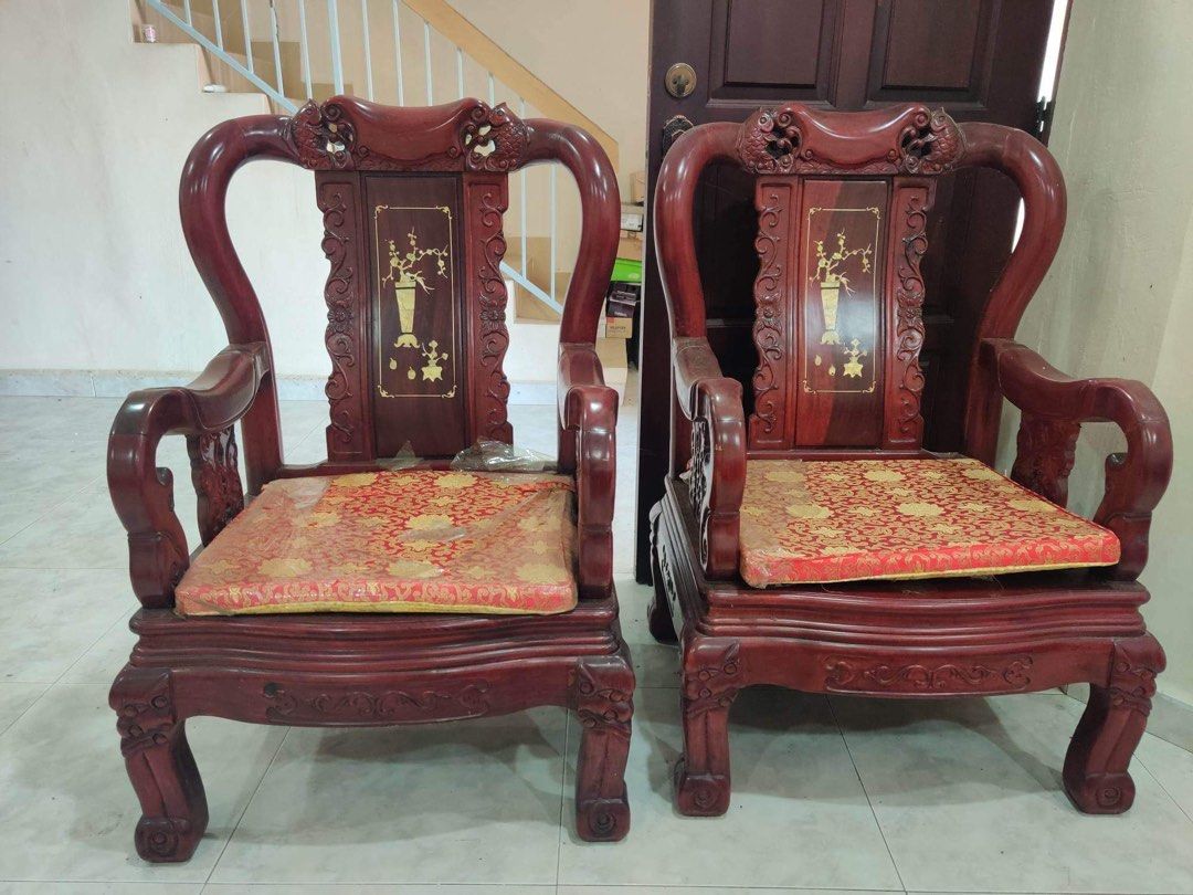 Authentic Chinese Rosewood Sofa Set, Furniture & Home Living, Furniture