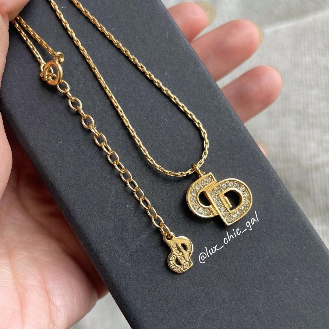Dior gold 2025 plated necklace