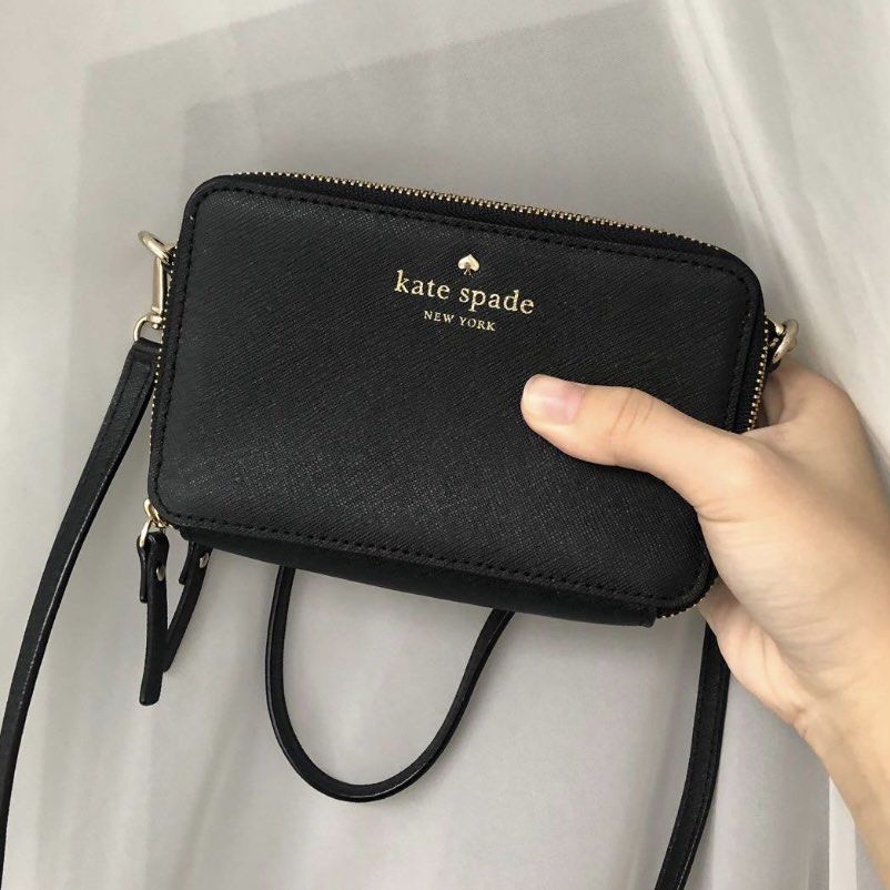 Kate Spade Black Sling Bag small, Luxury, Bags & Wallets on Carousell