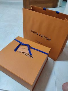 Auth Louis Vuitton 5pc Set Paper Bag Store Bag Present Wrapping Bag Brown  Unused