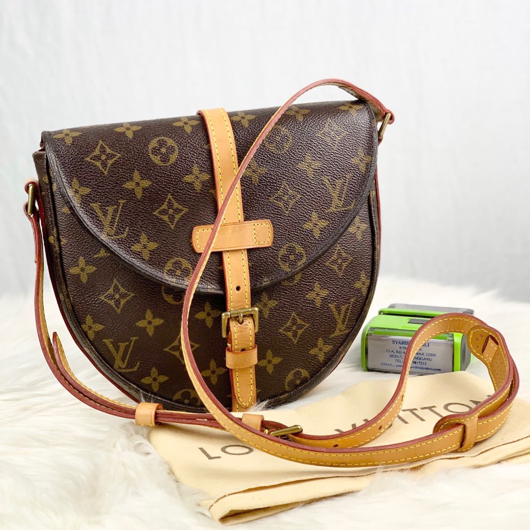 Authentic Louis Vuitton Chantilly MM Shoulder Bag Crossbody Brown #20546