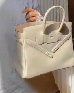 Hermes Birkin 25 Nata, 名牌, 手袋及銀包- Carousell