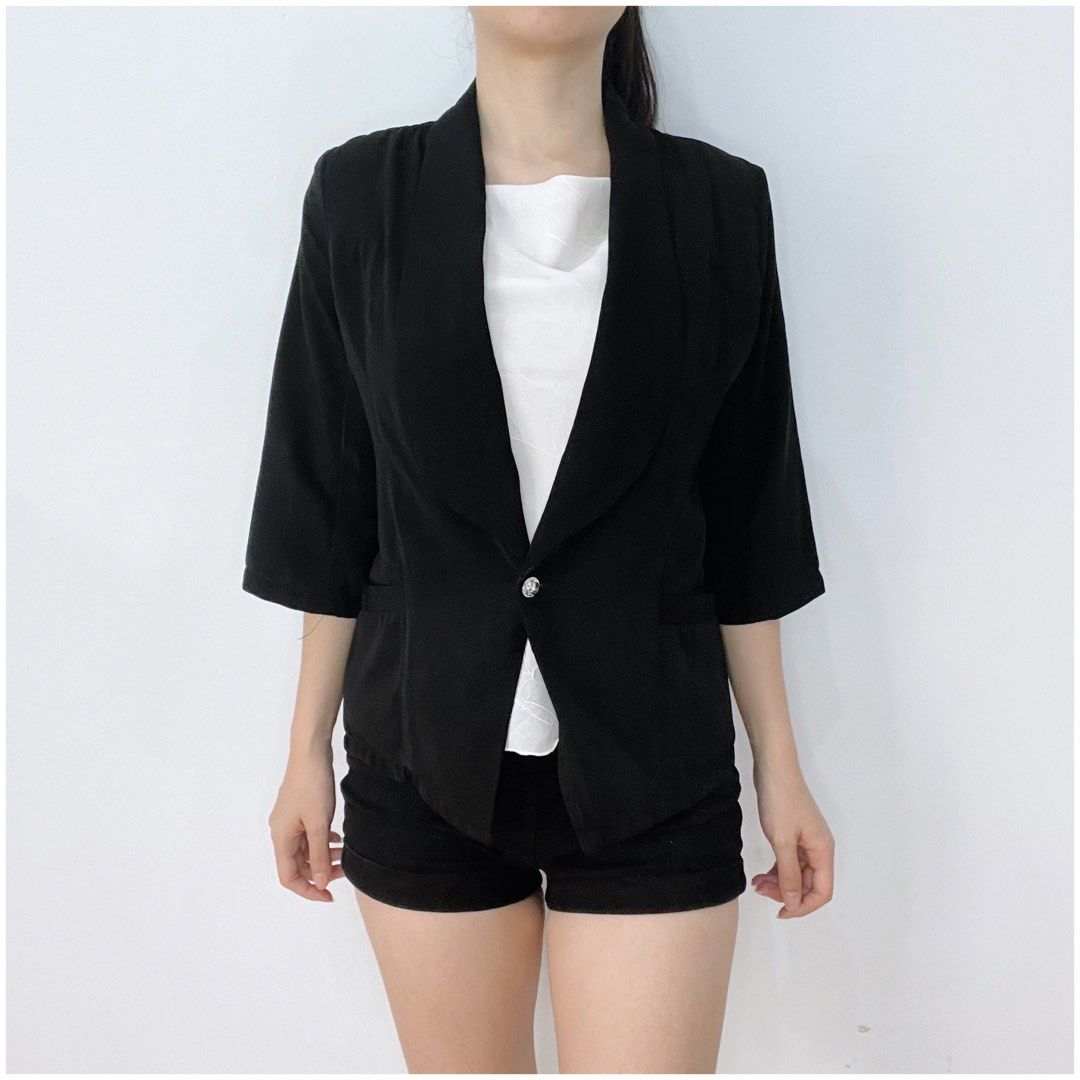 Blazer half baju shop