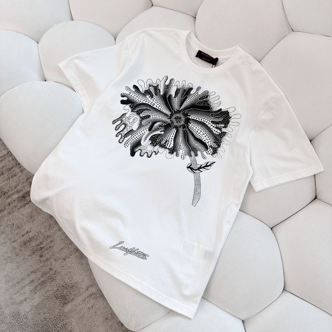 LV Psychedelic Flower White T-Shirt
