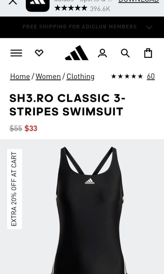 Adidas swimsuit top size 34