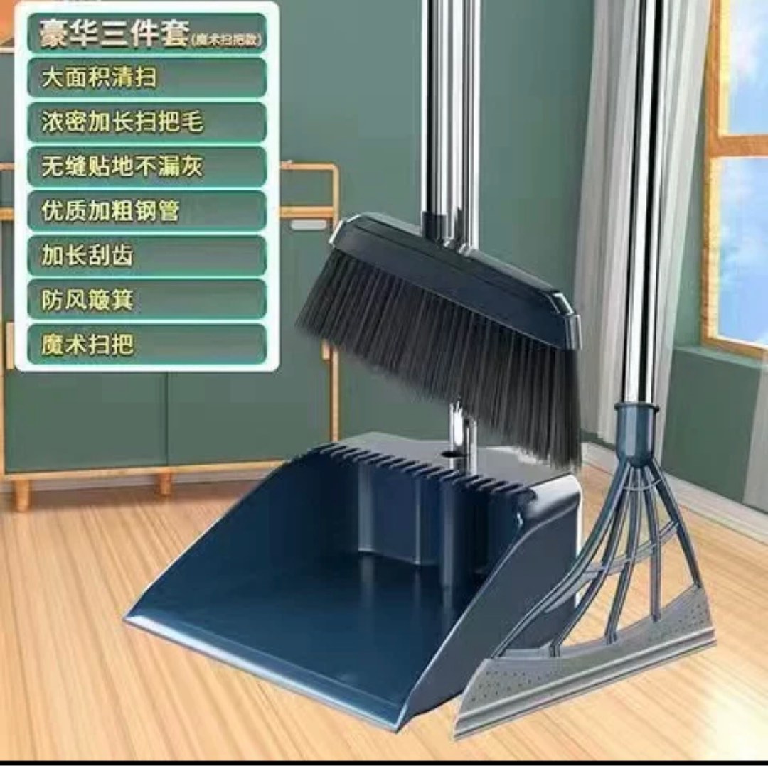 Brand new self twisted mop and broom set, Furniture & Home Living