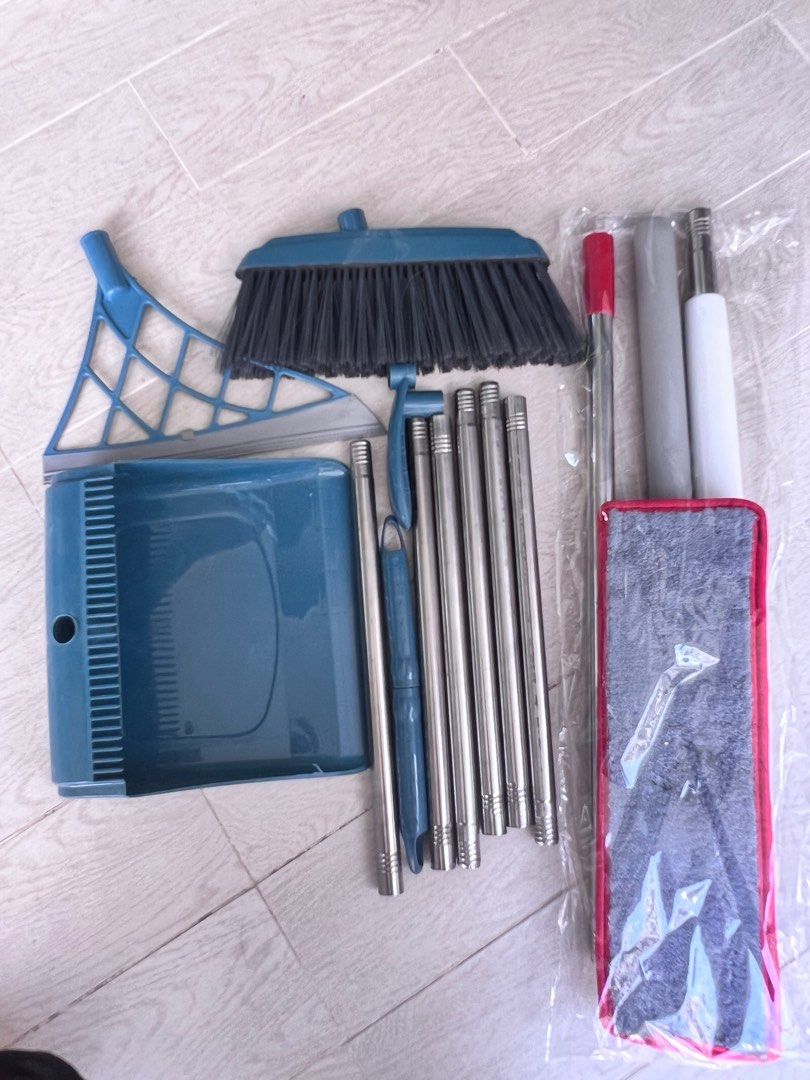 Brand new self twisted mop and broom set, Furniture & Home Living