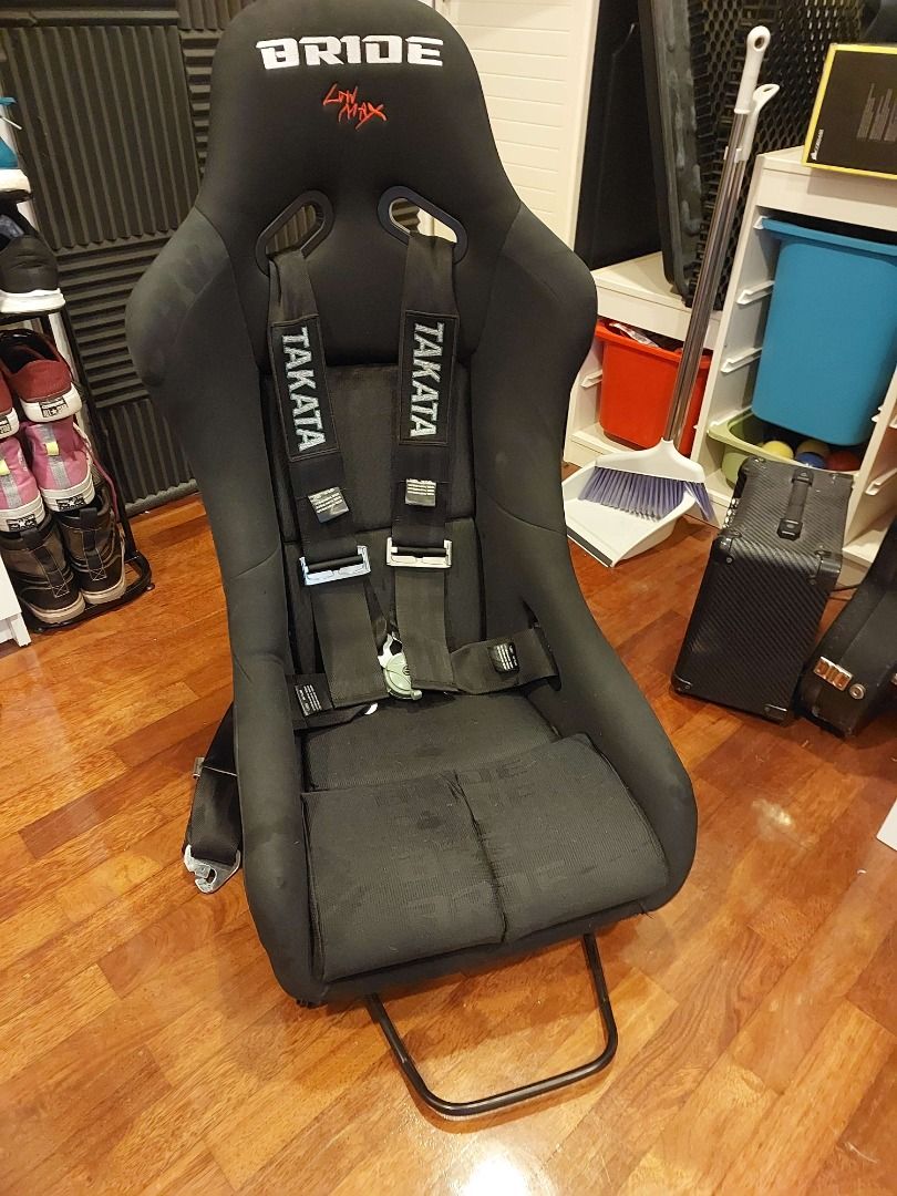 Bride Low Max Full Bucket Seat w/ Takata Harness, Auto Accessories on