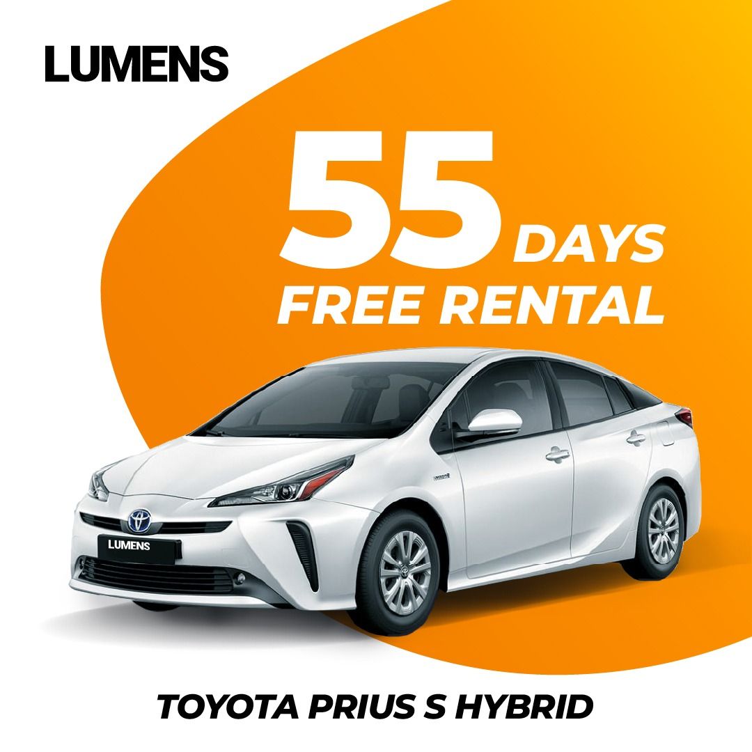 Toyota Prius S Hybrid (PHV Ready) Car Rental, Cars, Car Rental on Carousell