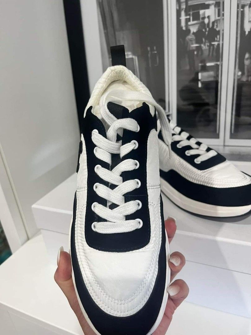 Chanel Uniform Sneakers Black and White Design on Carousell