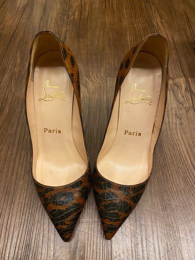 Christian Louboutin Leopard Heels 37 Luxury Sneakers Footwear