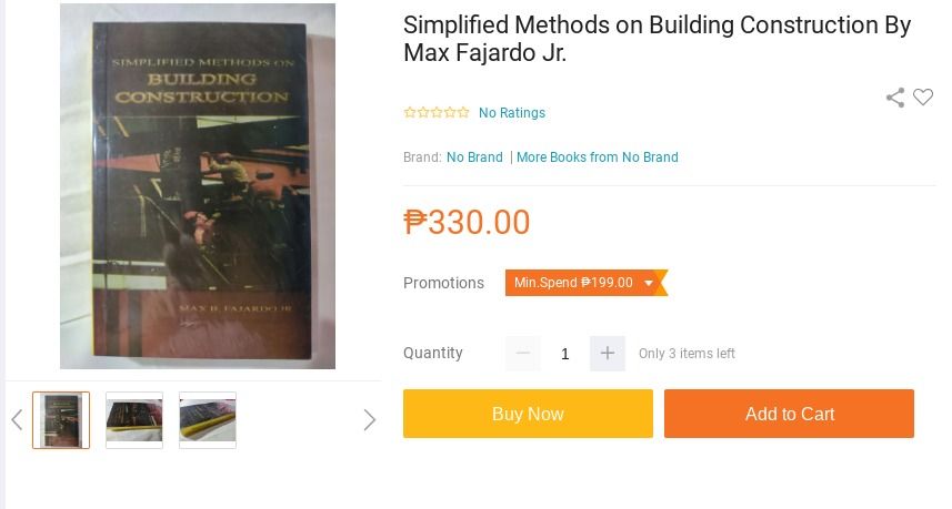 Civil Engineering Books (Category: Textbooks) located in Kalibo. Submitted by m76411 (Listing ID 1230121058, Image 3). Description: Engineering Economics by Besavilla - P 750 Simplified Methods in Building Construction by Max B. Fajardo - P 250 Project Construction Management By:Max B.Fajardo (NOT AVAILABLE) - P 170 Expectations: There are markings and highlights on pages since these were used during college and review Get all for P 1,100 Shippin