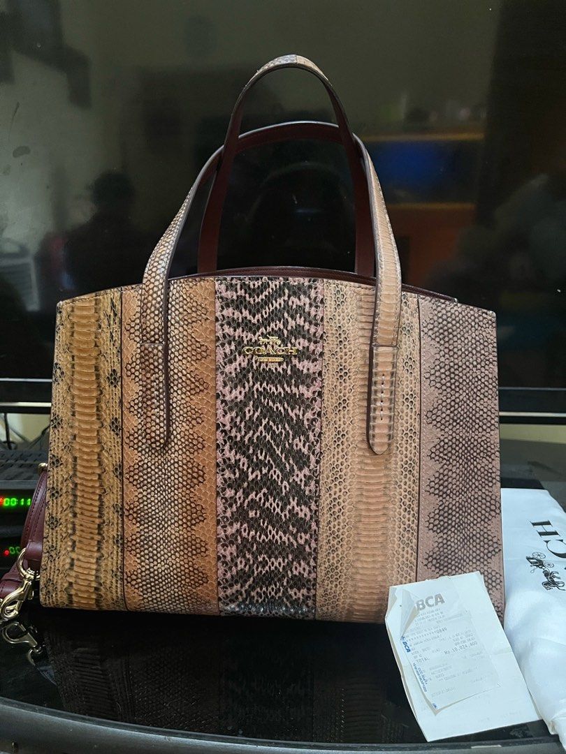 Coach charlie snakeskin hot sale
