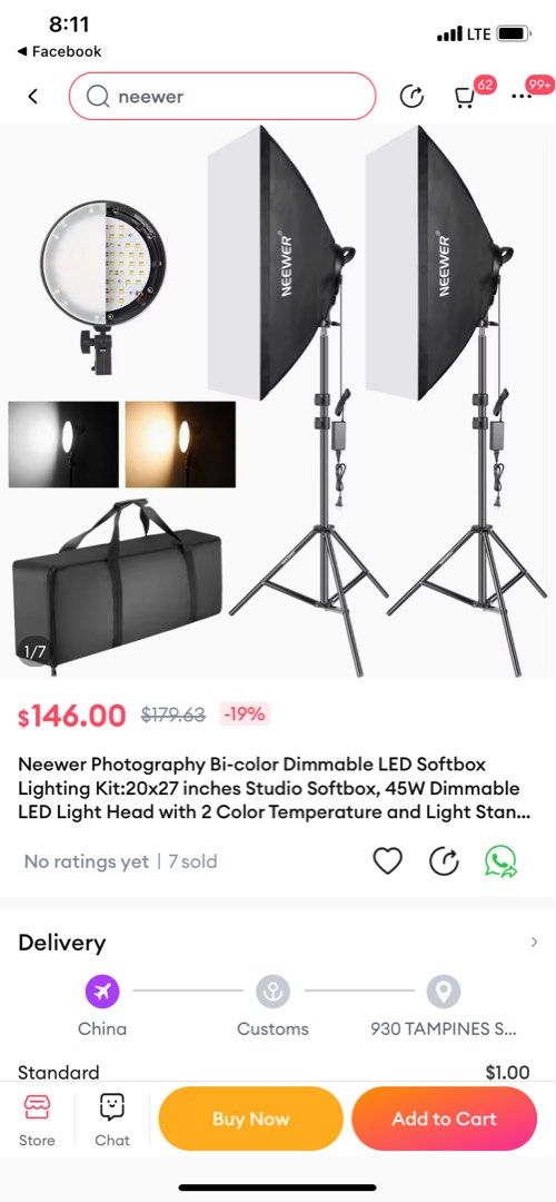 Continuous Studio light set, Photography, Photography Accessories