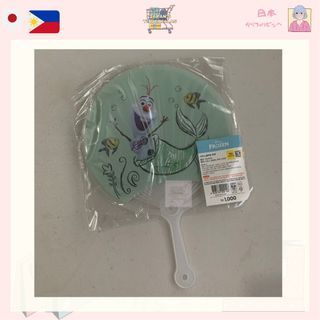 DAISO KOREA: OLAF (FROZEN) AS ARIEL LITTLE MERMAID - HAND FAN