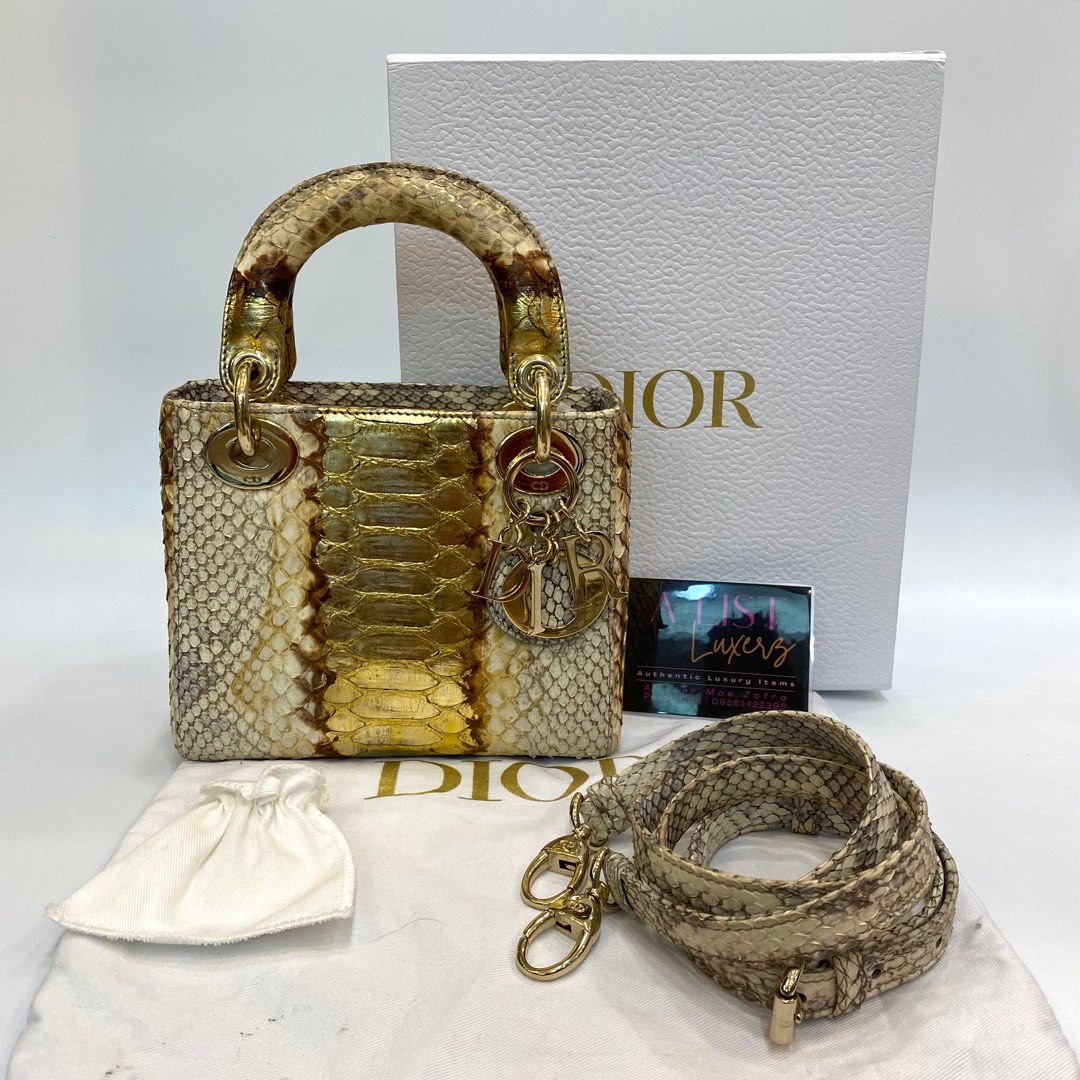 Lady dior snakeskin bag sale