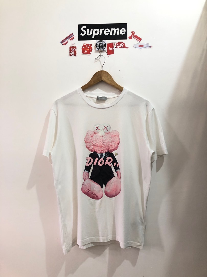 DIOR x KAWS collaboration bee logo white t shirt XXL  eBay