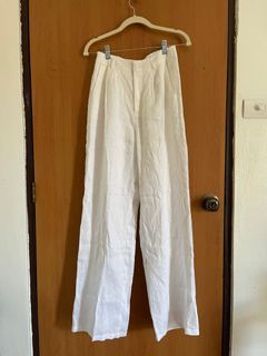DISSH Norah White Linen Pant | White Linen Trousers
