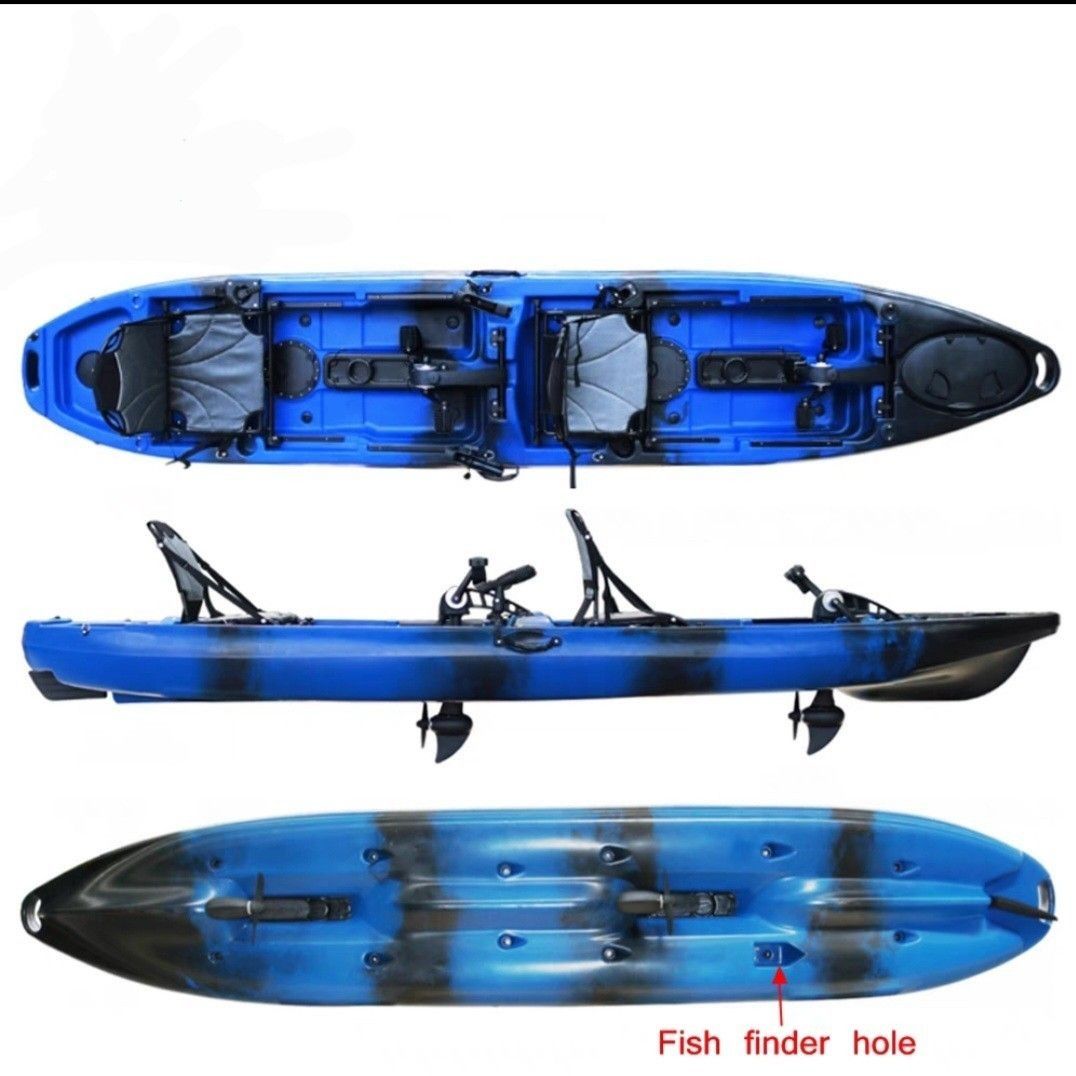 Double Tandem Kayak Boat Kayak Fishing, Sports Equipment, Fishing on  Carousell
