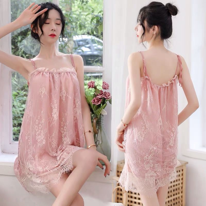 Women's Sexy Long Babydoll Dress with Panty for Women and girls