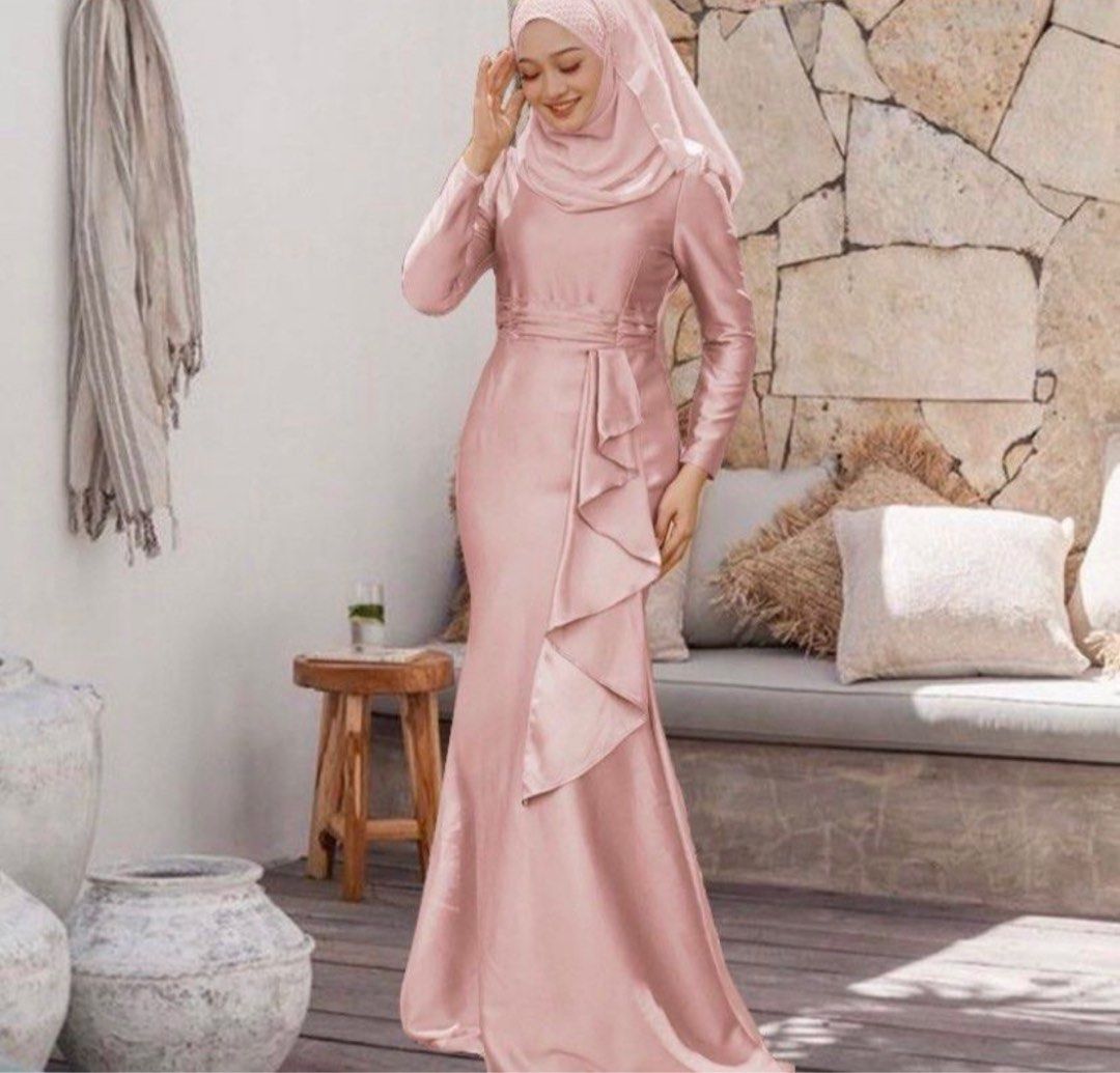 Dusty pink store silk dress