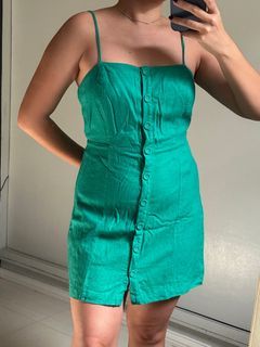 F21 Green Backless Dress