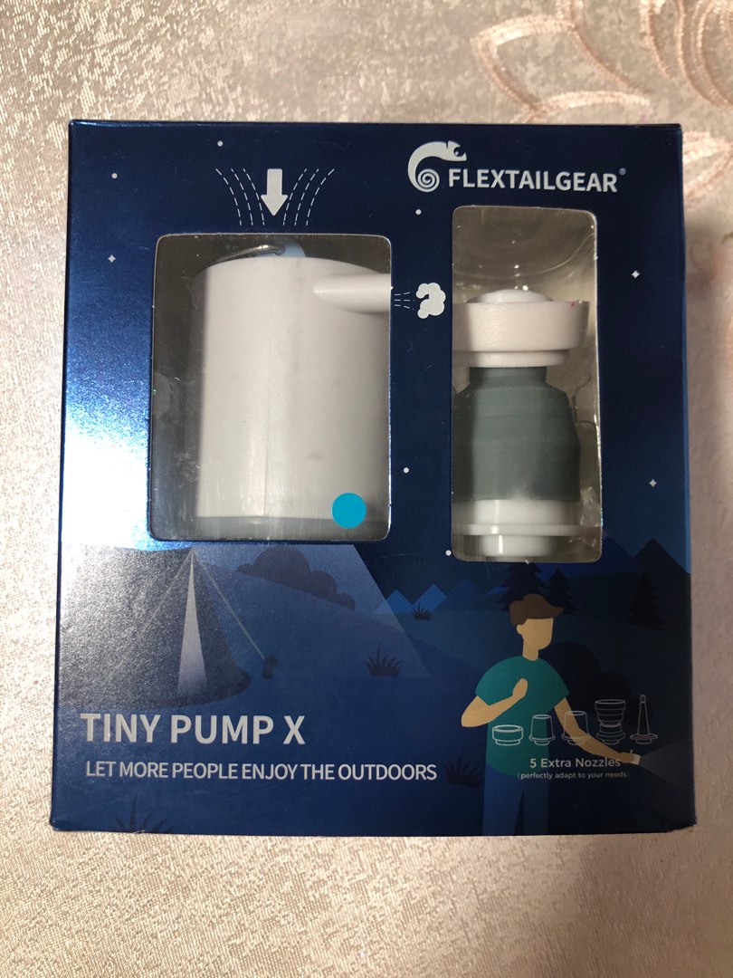 FlexTailGear Tiny Pump X, 3 in 1 Air Pump, with LED Light Portable