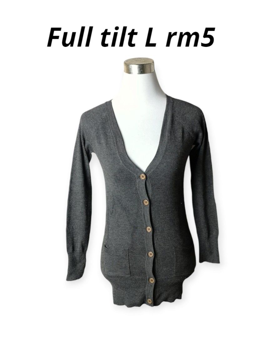 Full tilt cardigan grey, Women's Fashion, Coats, Jackets and Outerwear ...