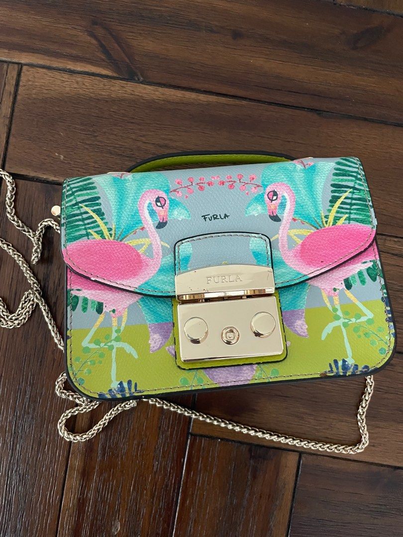 Furla unique flamingo metropolis bag