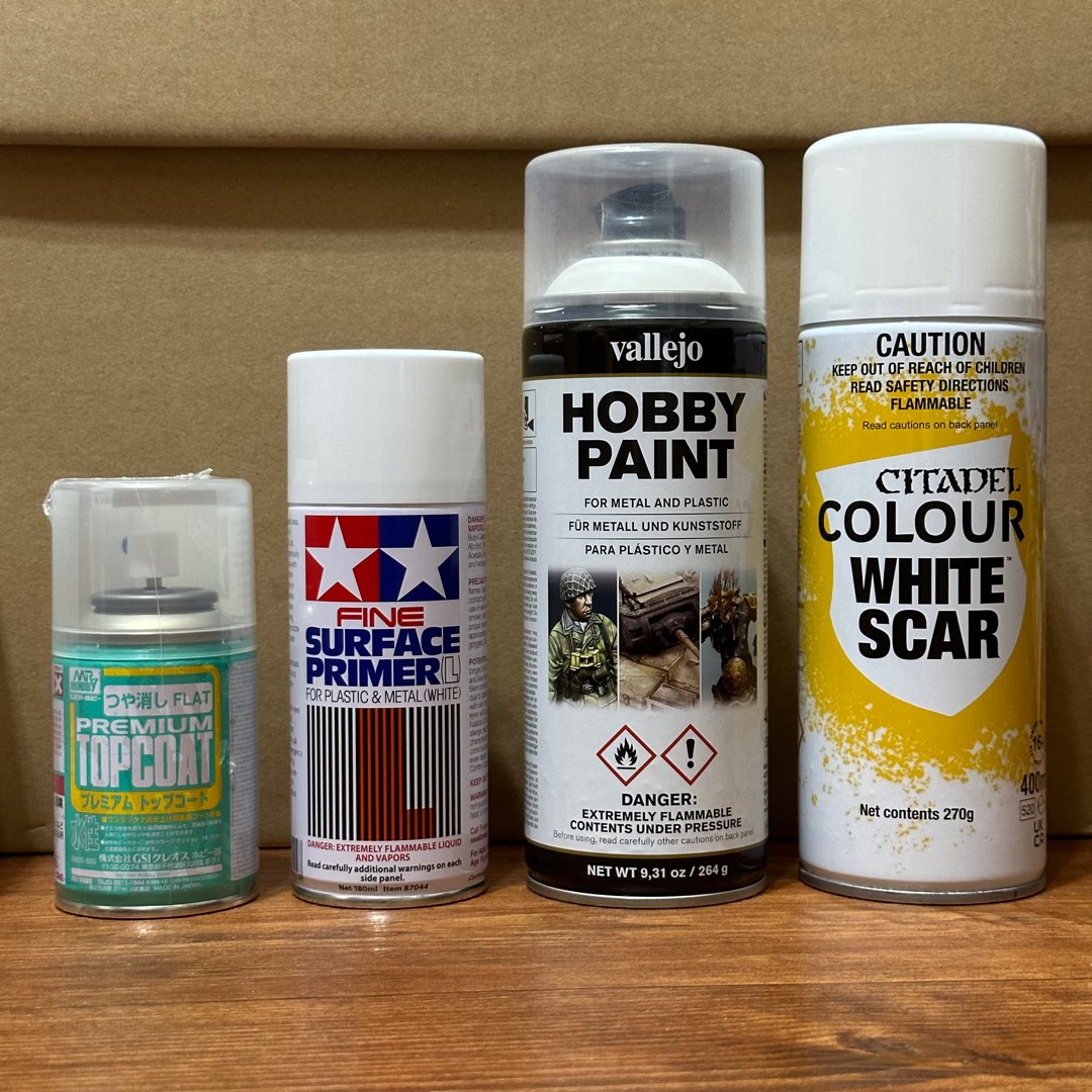 Games Warhammer Citadel colour White Scar spray paint, Vallejo hobby paint white