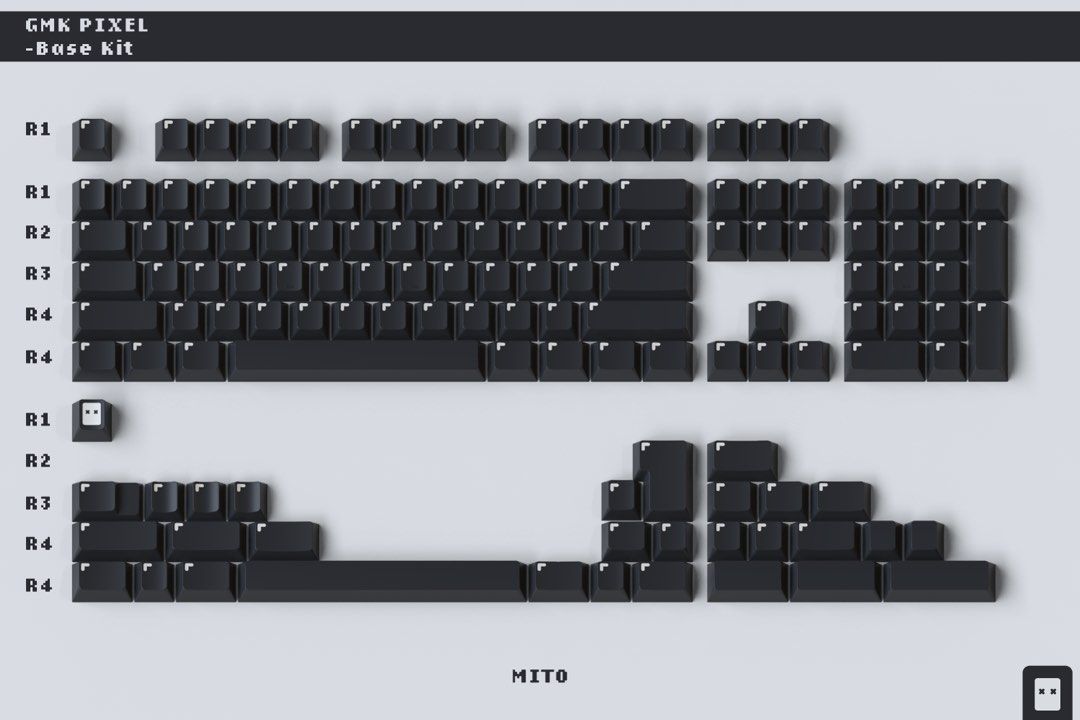 キーボード GMK Pixel base + decoration kit GMK Pixel Base kit + Decorations kit