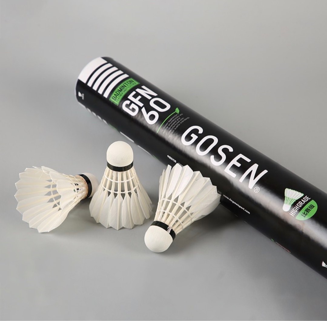 Gosen 羽毛球GFN 60換掉R4號專業比賽級羽球飛行穩定鶿鴣鴨全圓