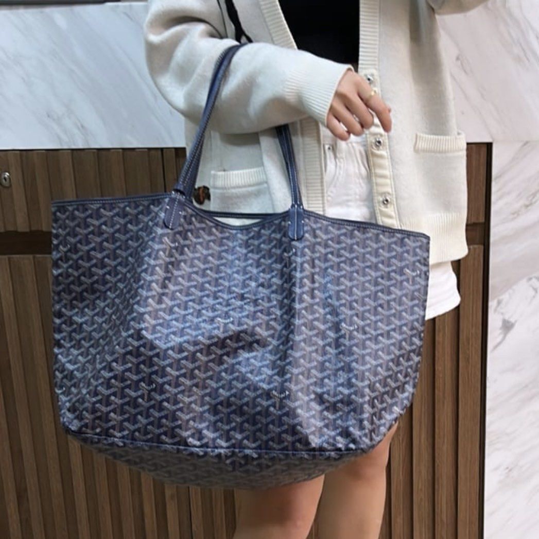 Goyard Mini Tote Bag in blue, Luxury, Bags & Wallets on Carousell