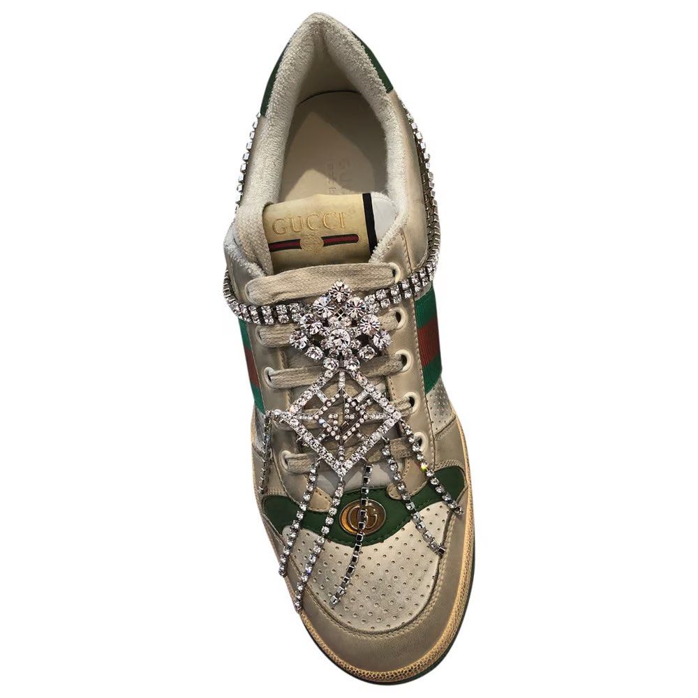 GUCCI Dirty Shoes wirh Crystals patches