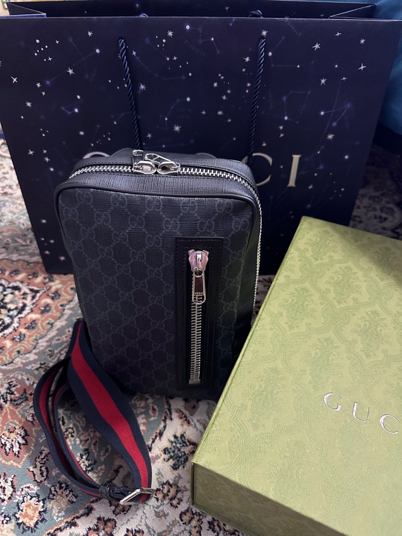Gucci GG Black Sling Backpack Luxury Bags Wallets on Carousell
