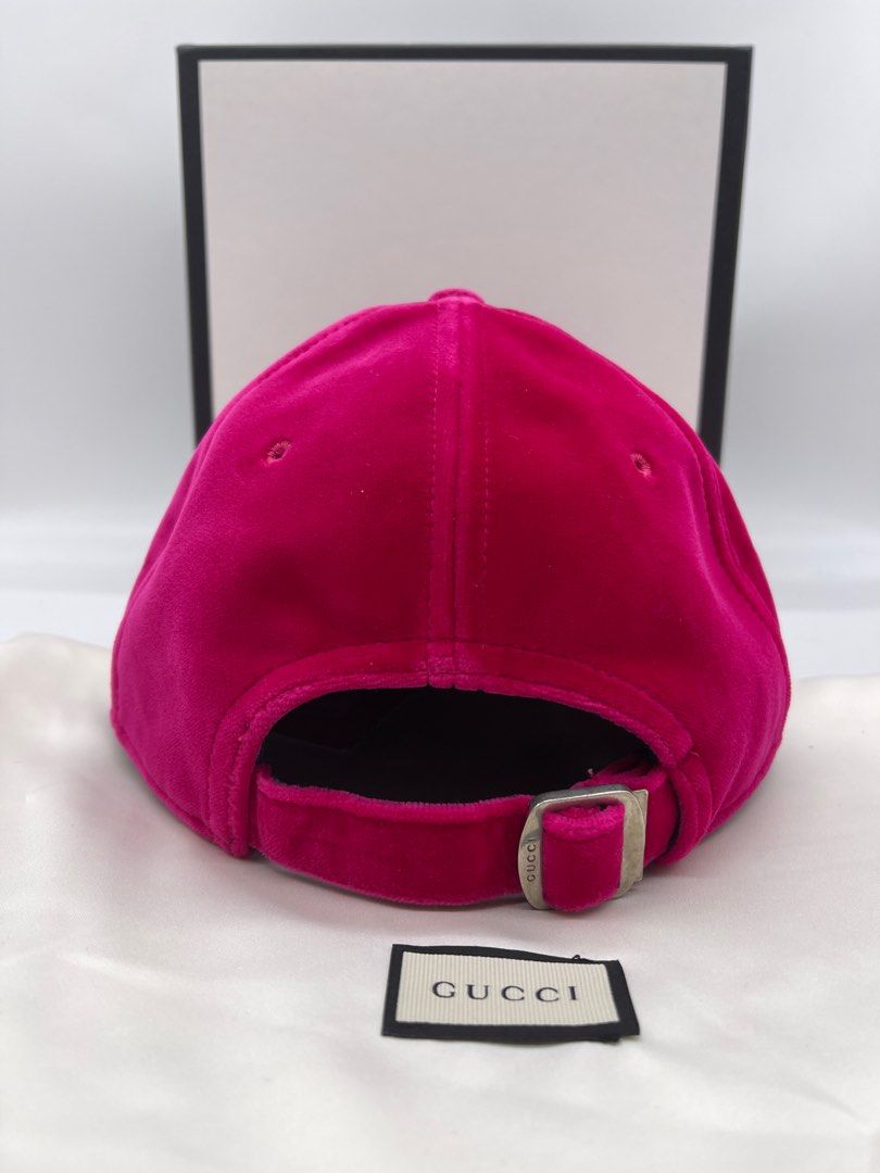 Gucci Pink NY Yankees Edition Velvet Cap Gucci