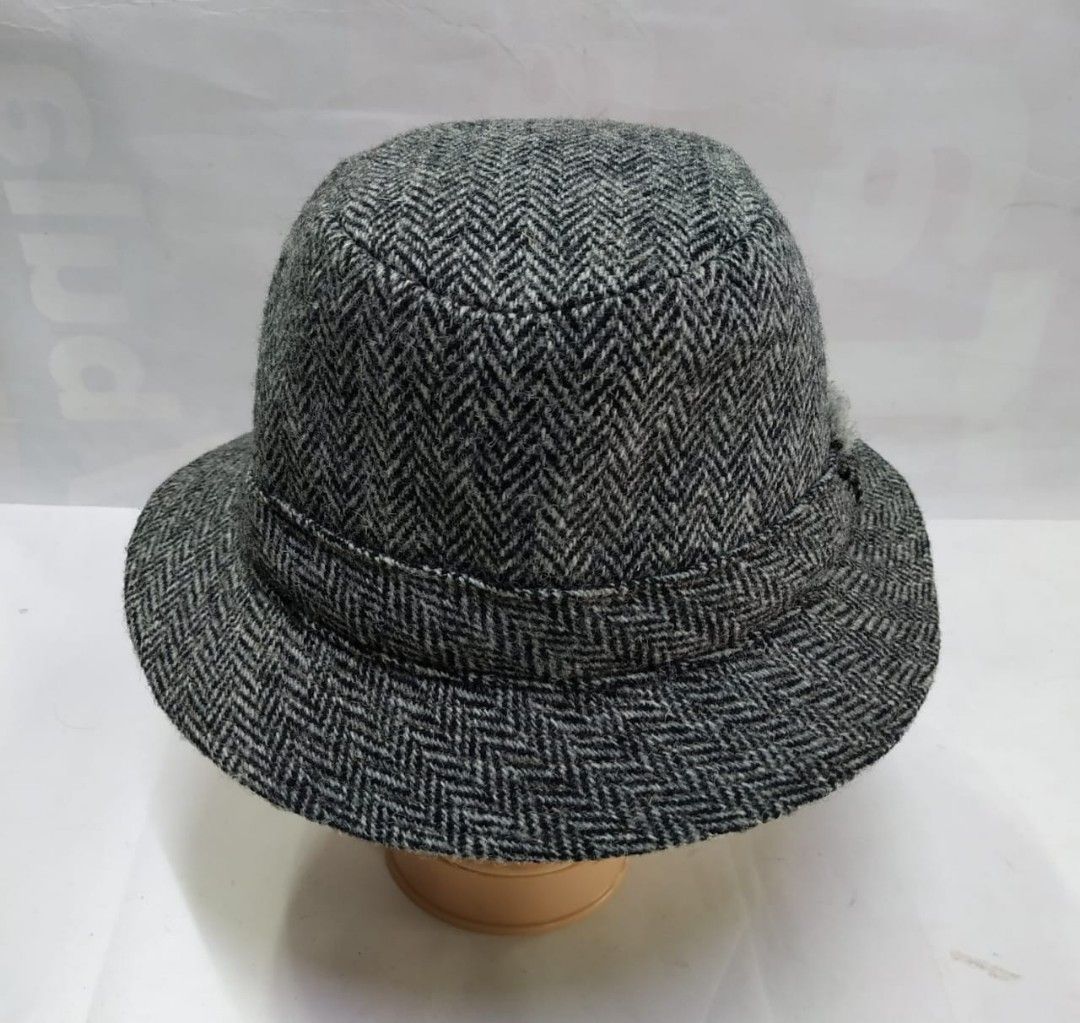 Hanna Hats of Donegal Tweed Walking Hat in GREY HandMade in Ireland