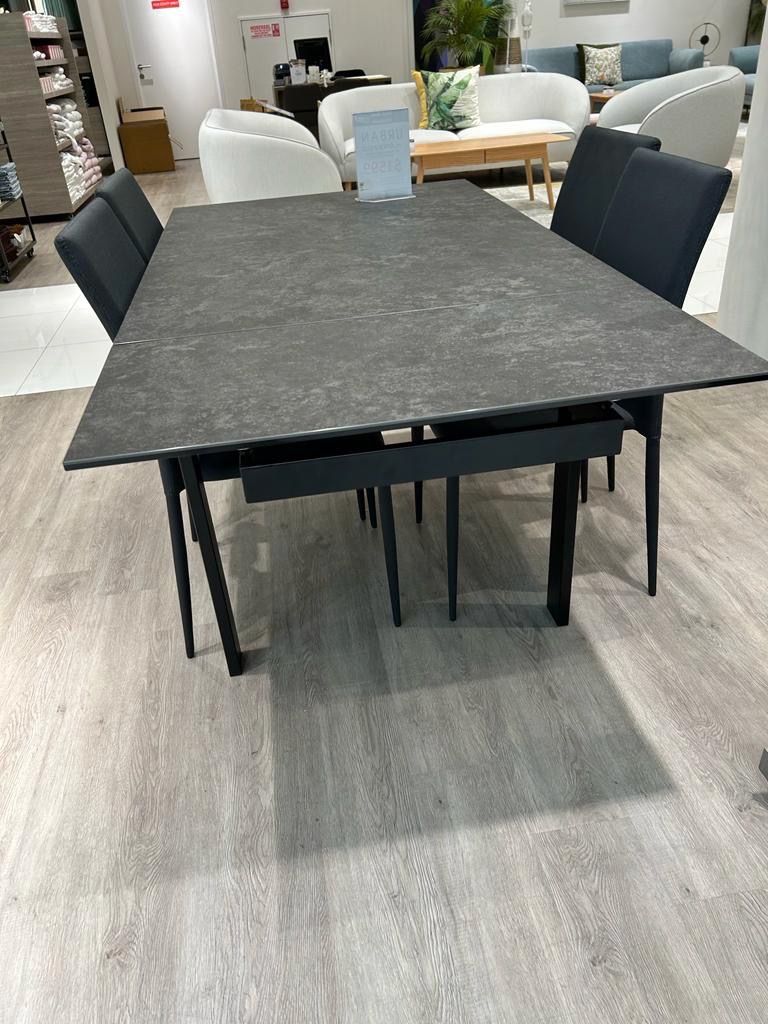 Harvey Norman URBAN Huddersfield ceramic top extendable dining table