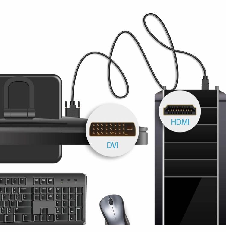 HDMI to DVI cable (1.8m) Rankie, Computers & Tech, Parts & Accessories, Cables & Adaptors on