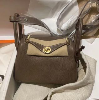Hermes Mini Lindy Etoupe ghw