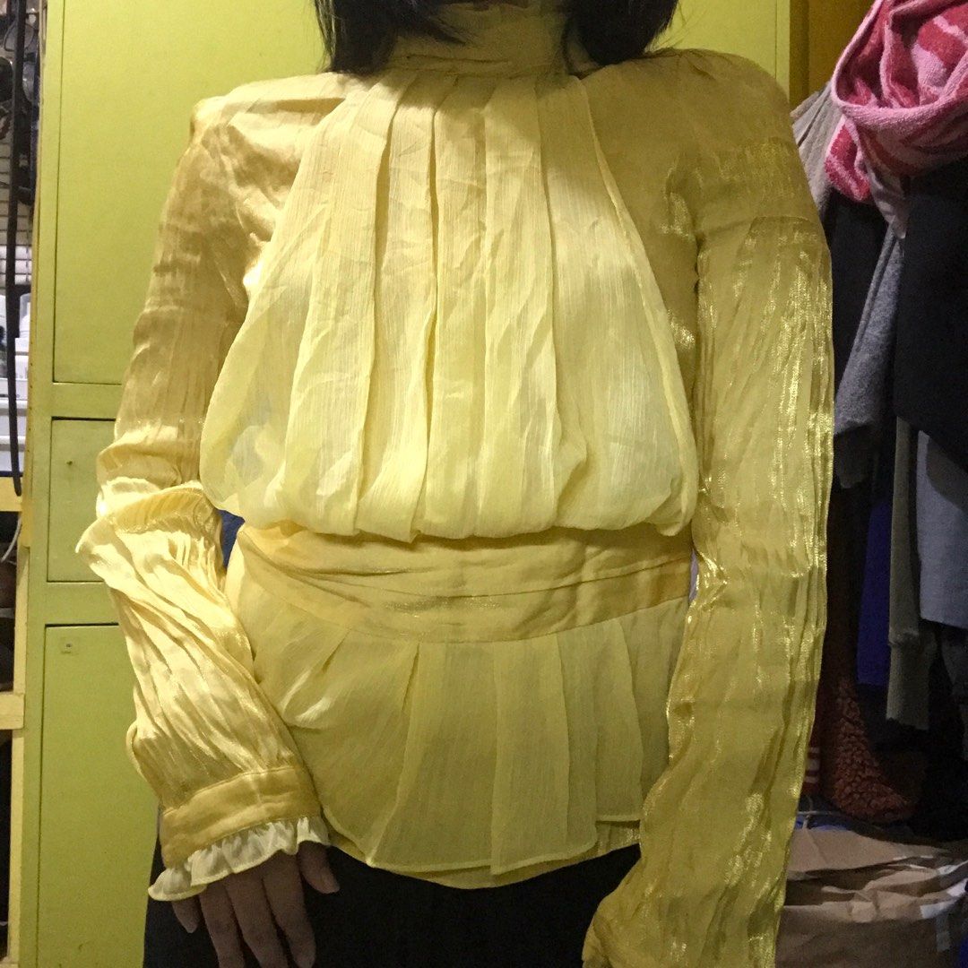 high neck ruffle blouse (Category: Blouses) located in Mandaluyong City. Submitted by lostintheclouds (Listing ID 1230164174, Image 1). Description: .