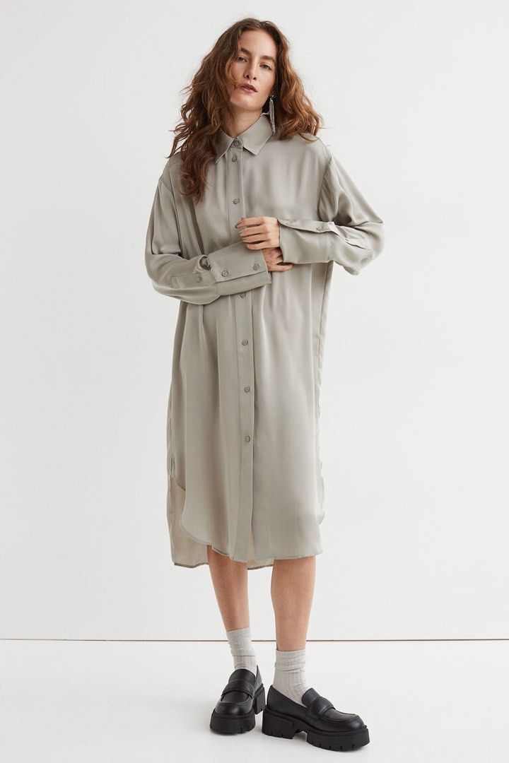 H&m oversized shirt dress sales