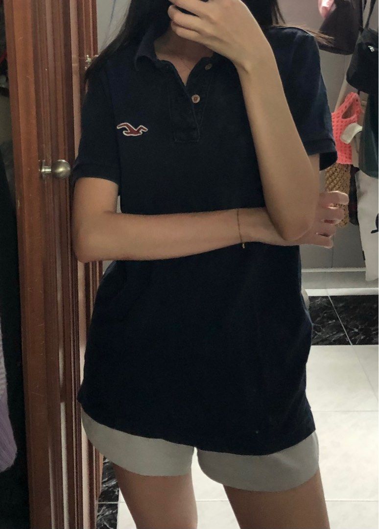 HOLLISTER polo collared t shirt Women s Fashion Coats