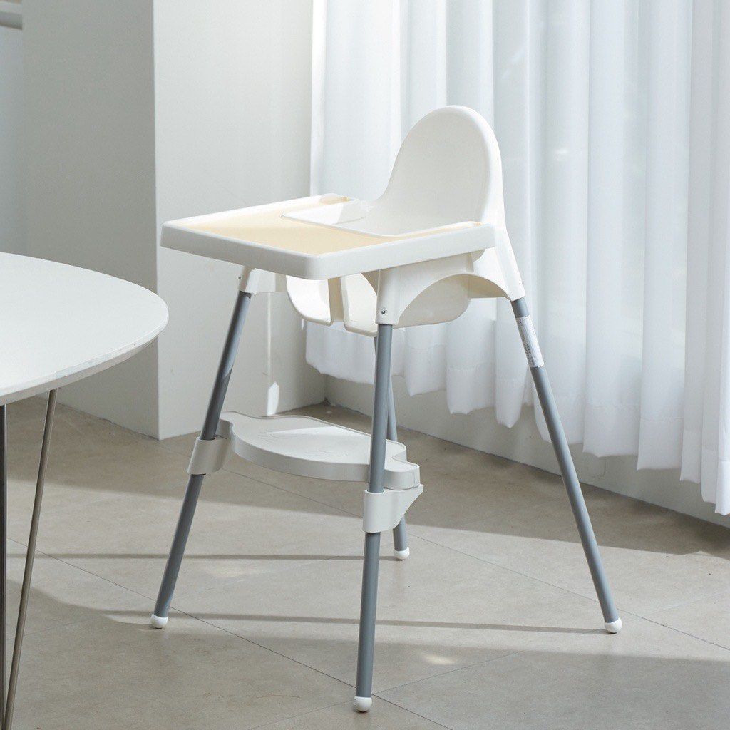 IKEA ANTILOP Highchair with Ireka Footrest in Grey, Babies & Kids