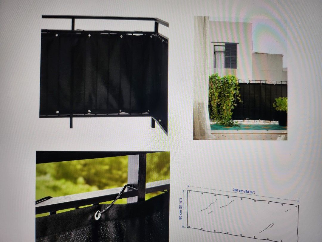 IKEA balcony privacy screen, Furniture & Home Living, Gardening